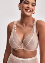 Телесный бюстгальтер-бралетт с мягкими чашками +size Chita (Размер: 80H) (Цвет: телесный)