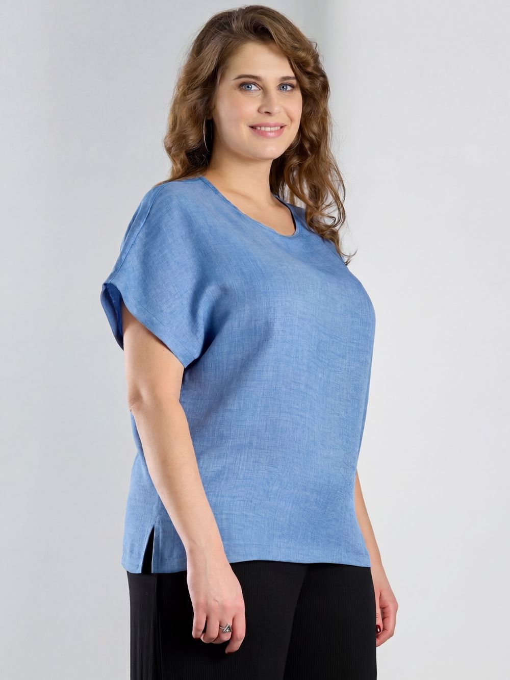 Блузка Женский каприз-3 Виотекс СИНИЙ