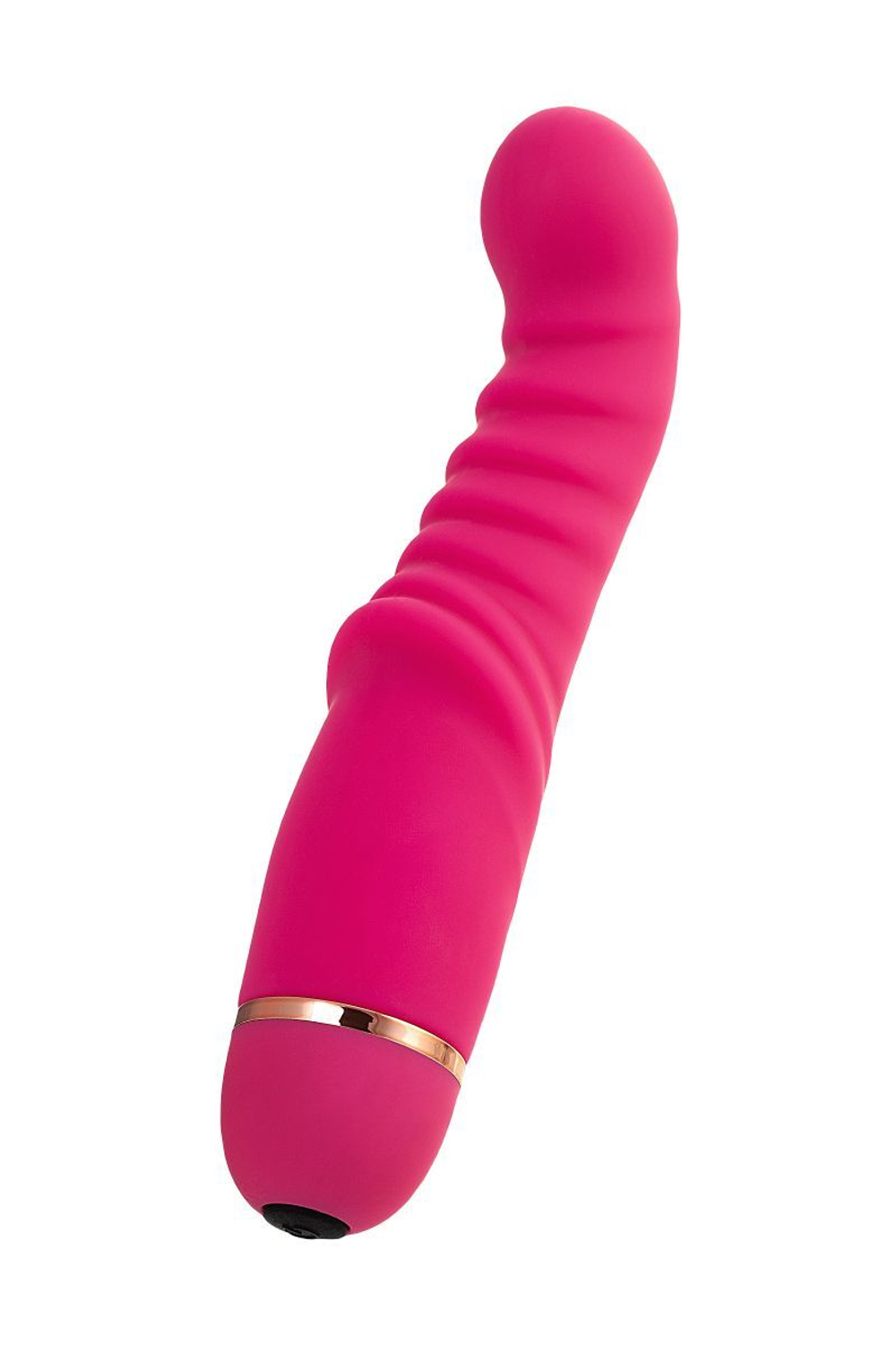 Розовый ребристый вибратор Capy - 17,4 см.