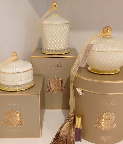 Blonde Vanilla, большая кремовая свеча Арт-деко с кисточкой, Cote Noire