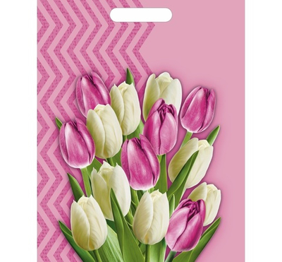 Пакет "Диана" полиэтиленовый с вырубной ручкой, МИКС, 50 мкм , 30 х 40 см