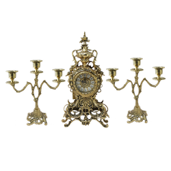 Bello De Bronze Каминные часы с канделябрами "Секуло"