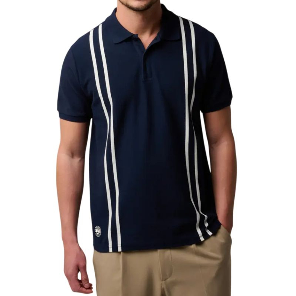 Мужское теннисное поло Roland Garros Heritage Polo Shirt - navy blue
