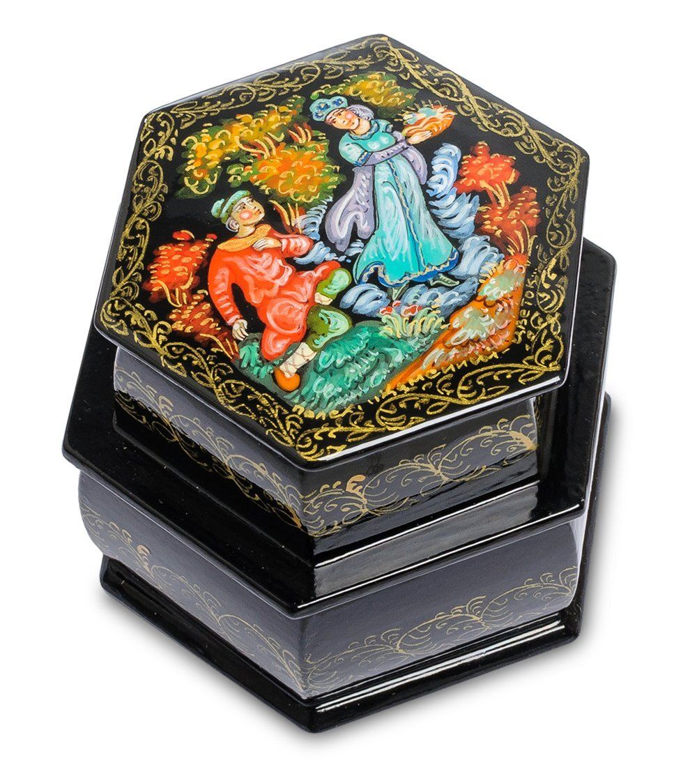 Народные промыслы ШК-85/21 Шкатулка «Каменный цветок» Серов