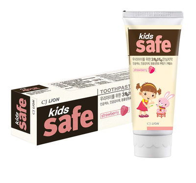 Паста зубная детская от 3 до 12 лет с ароматом клубники 90 г Kids Safe Lion