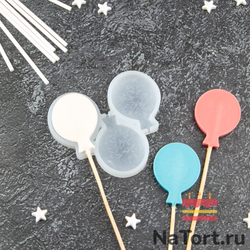 Силиконовая форма для леденцов «Воздушные шарики»