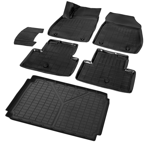 Коврики в салон и багажник автомобиля (комплект) Rival для Opel Zafira Tourer C компактвэн (5 мест) 2011-2016, полиуретан, с крепежом, 6 частей, K14207005-2
