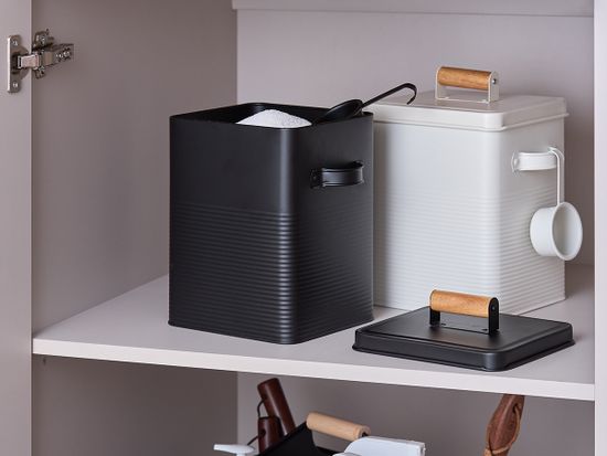 Банка для хранения универсальная irmel, 6,2 л, с ложкой, графит