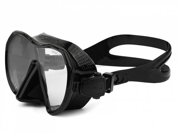 Набор маска+трубка в сумке Sargan Сталкер-М черный/желтый