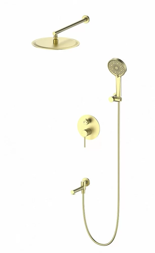 Душевая система встраиваемая WONZON & WOGHAND STICK WW-88939017-BG брашированное золото