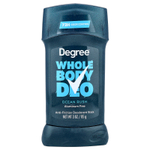 Degree, Whole Body Deo, дезодорант-стик, предотвращающий трение, Ocean Rush, 85 г (3 унции)