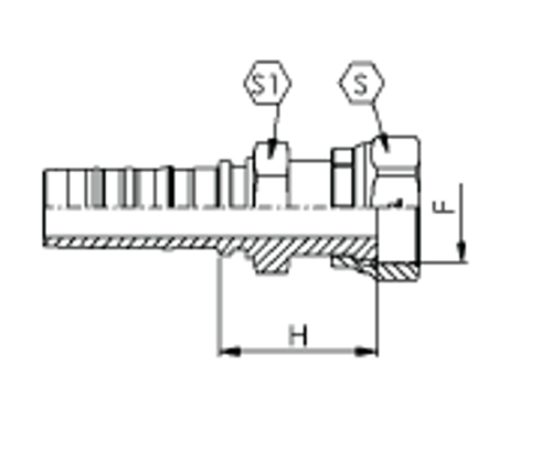 Фитинг DN 20 ORFS (Г) 1.3/16 CS