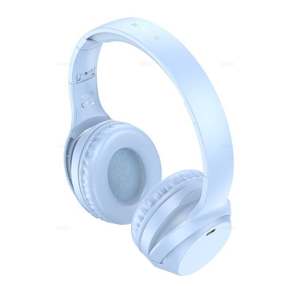 Накладные Bluetooth наушники Borofone BO26 Delightful blue