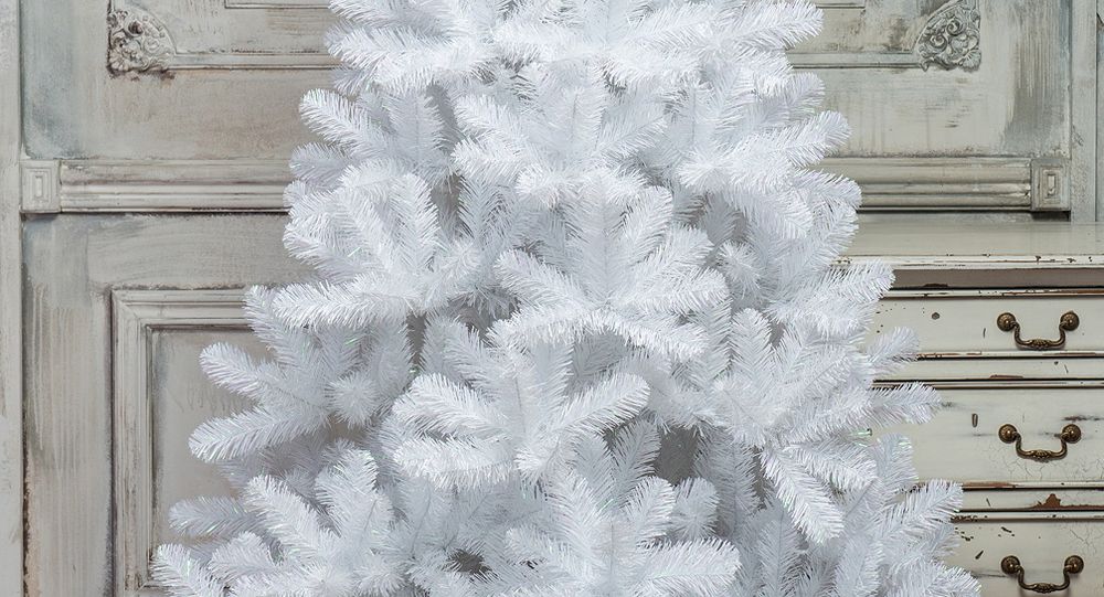 Искусственная белая елка «Радужная» (пвх) 210 см / 2.1 м