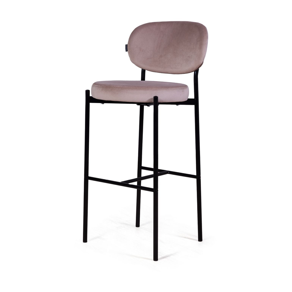 Стул барный Mason, бархат пепельно-бежевый 25