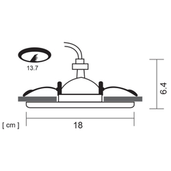 Встраиваемый светильник Arte Lamp A6664PL-1GY