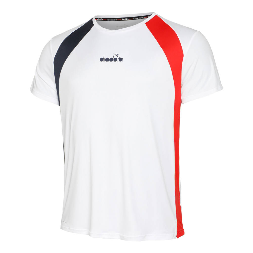 Мужское теннисное поло Diadora T-Shirt Men - White, Multicoloured
