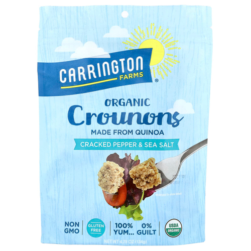 Carrington Farms, Organic Crounons, измельченный перец и морская соль, 134 г (4,75 унции)
