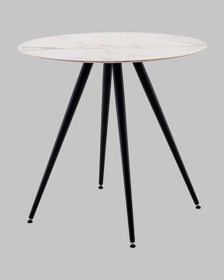 Стол Ники круглый столешница керамика Ice Jade 800