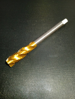 Метчик машинно-ручной М12х1.75 DIN 376 HSSE для глухих отверстий с винтовой канавкой с покрытием TiN