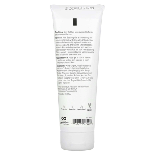 NOW Foods, Solutions, успокаивающий гель с алоэ, 237 мл (8 жидких унций)