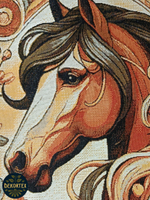 Декоративный гобеленовый чехол для интерьерной подушки Год лошади 38*38