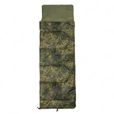 Спальный мешок-одеяло Premier fishing X3, КМФ цифра (210х70) Hollowfiber 300, (T-PR-SB-H300-210x70)