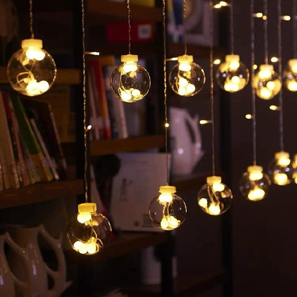 Гирлянда-занавес Шары с шариками