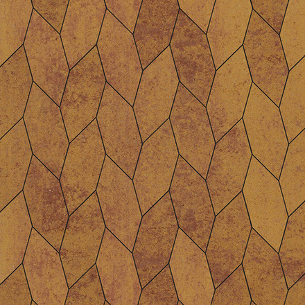 Тротуарная плитка СКОШЕННЫЙ ШЕСТИУГОЛЬНИК - Листопад гладкий Каир