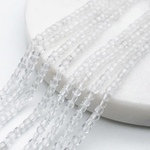 Горный хрусталь куб бусины, размер около 2,5 мм, цена за отрезок 19 см (1/2 нити)