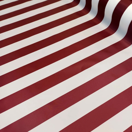 Оксфорд 240 D ткань тентовая водоотталкивающая, ПОЛОСКА бело-бордовый 1,5 м