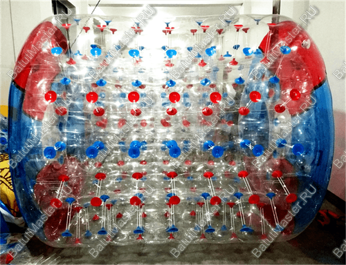 Аттракцион Водный роллер (Гидророллер) "Красно-синий" ПВХ, 2.6*2.2*2.2 м