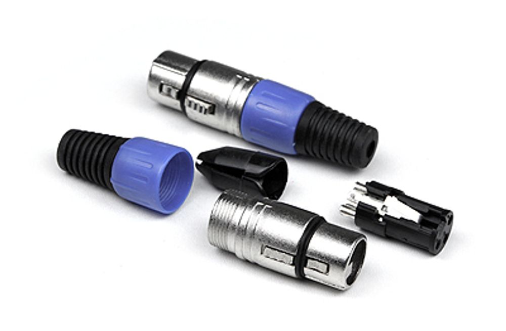 Invotone XLR3F100 - разъём XLR мама, 3P (пластик).