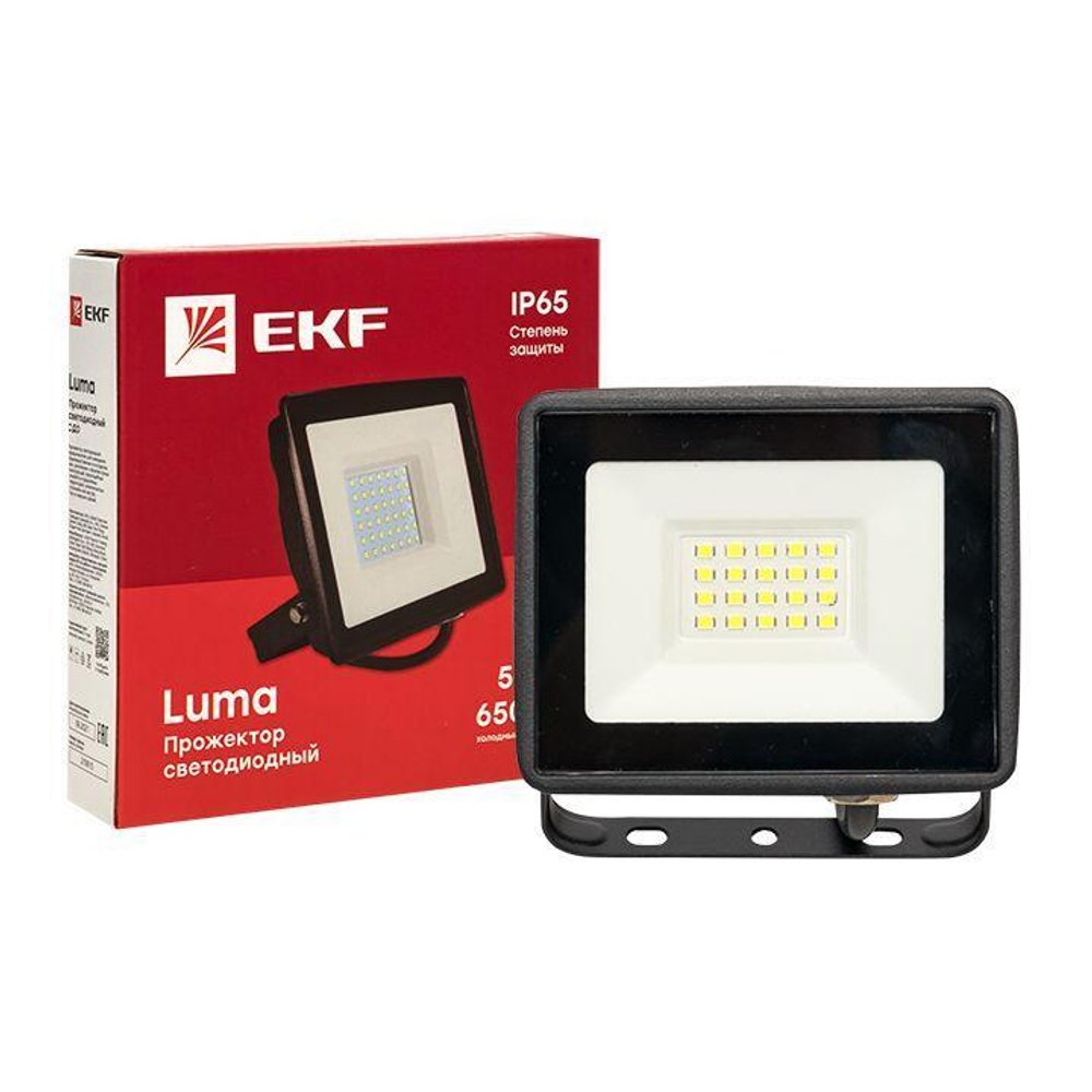 Прожектор светодиодный СДО-3002 20Вт 6500К IP65 Basic EKF FLL-3002-20-6500