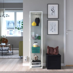 Шкаф-витрина - BLÅLIDEN / STRIMSÄV / BLАLIDEN / STRIMSАV  IKEA/БЛОЛИДЕН / СТРИМСАВ  ИКЕА, 156х37 см, белый