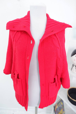 Кофта Irina Pan красная шерстяная 44-46 размер