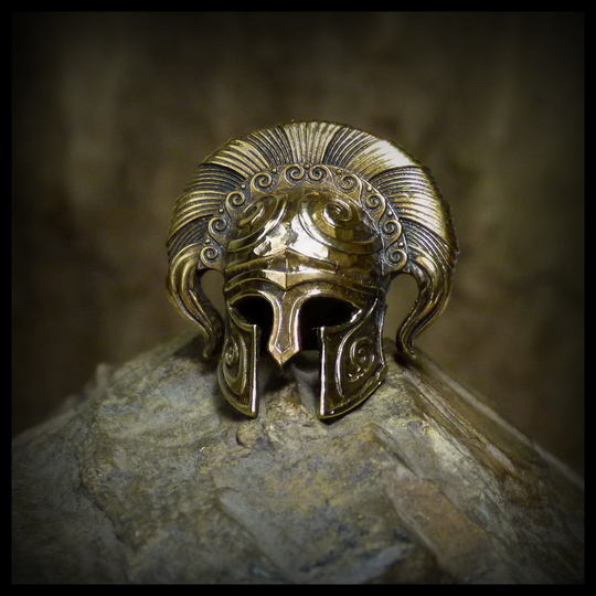 Бусина "SPARTA" для темляков или браслетов , латунь