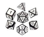 Набор дайсов Stuff-Pro (черный с белой заливкой)