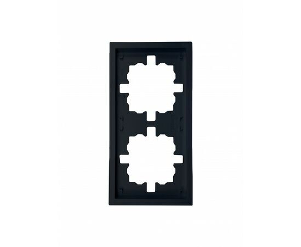 Рамка 2-мест. горизонт. ZIMA черн. бархат LEZARD 704-4200-147