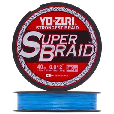 Шнур Yo-Zuri PE Super Braid 275м #2.5 0.23мм 20Lbs 9.0кг Blue