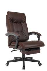 Кресло руководителя Бюрократ CH-824MSG-BF коричневый эко.кожа/ткань крестов. пластик подст.для ног