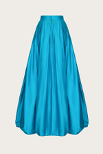 ЮБКА ИЗ БИРЮЗОВОГО ДИКОГО ШЕЛКА