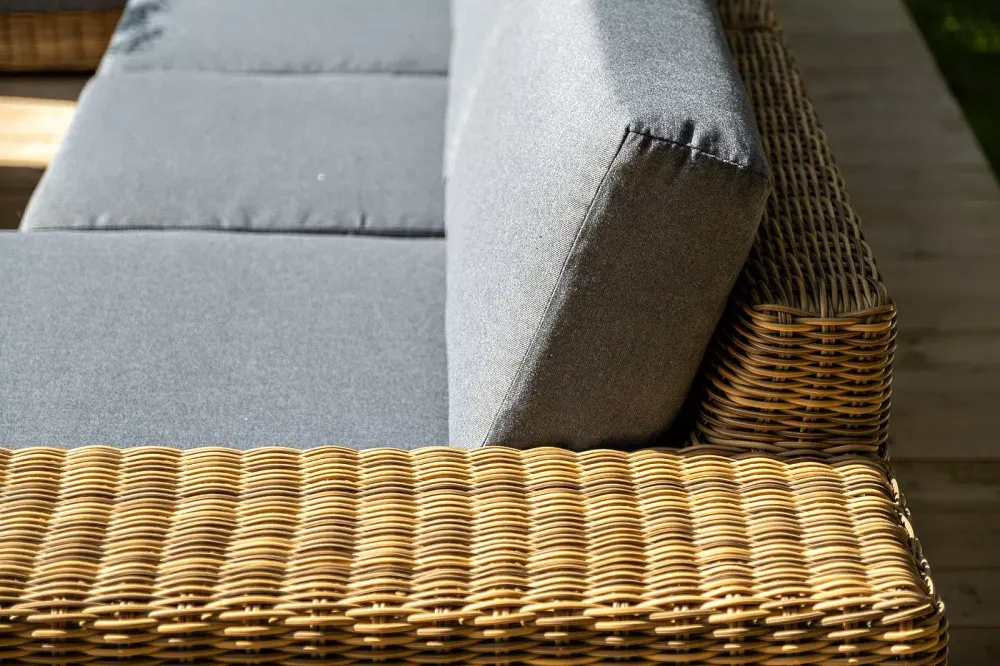 "Капри" трансформирующаяся лаунж-зона из искусственного ротанга, цвет соломенный