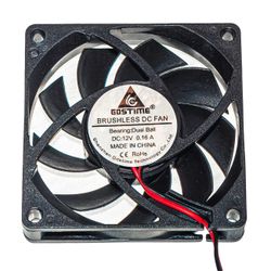 Осевой вентилятор корпусной 60х60х10 мм 12 V