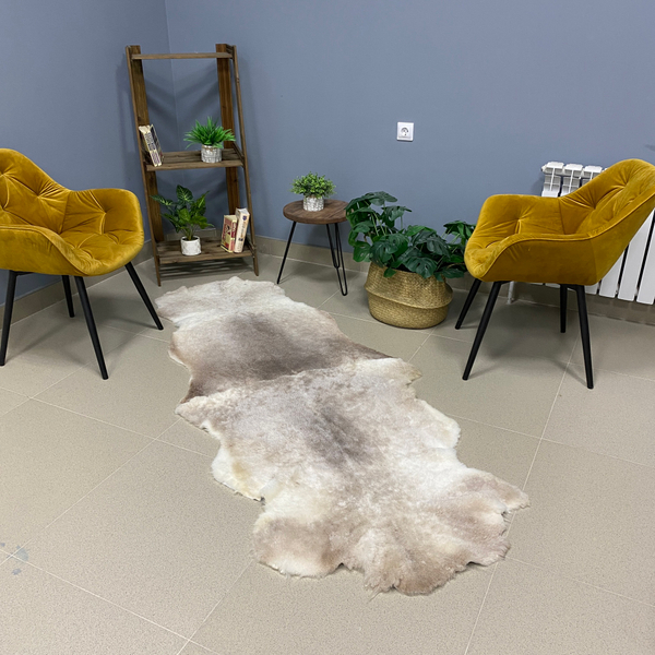 Шкура коврик меховой прикроватный овчина, 200х65 см.