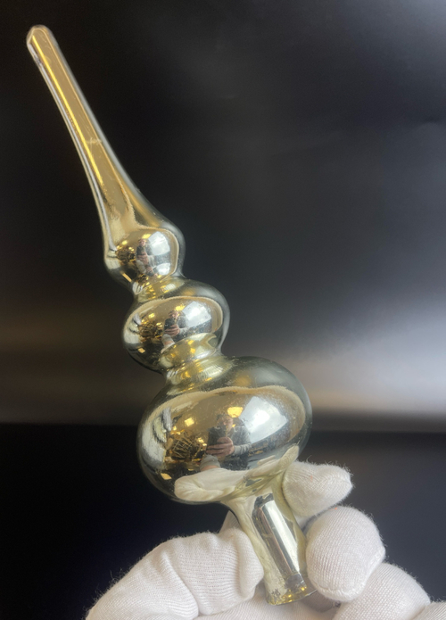 Пика, макушка на вершину ёлки, ёлочная игрушка винтаж, стекло, 25 см, СССР 1950-1980 гг