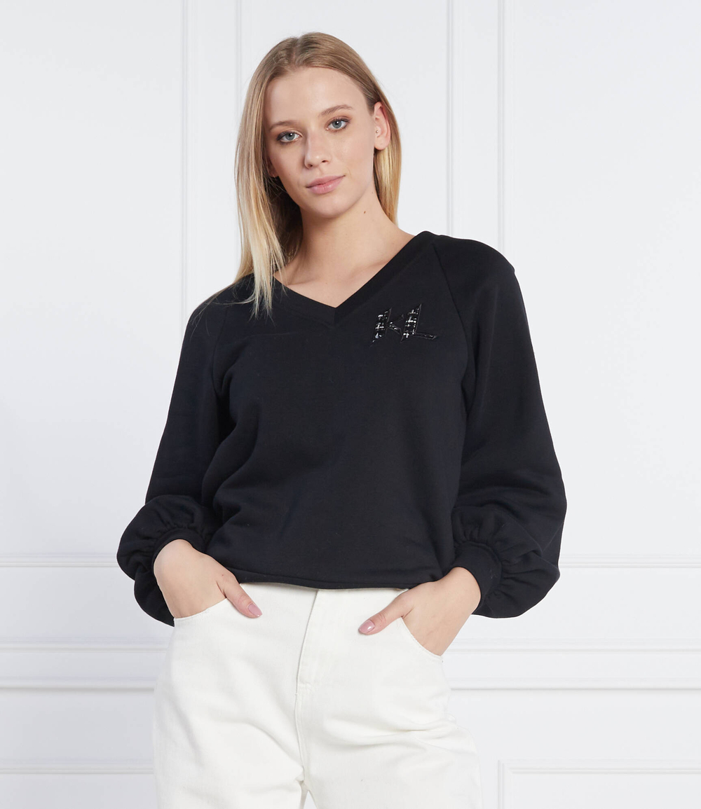 Худи puffy sleeve Karl Lagerfeld - черный(226W1803)