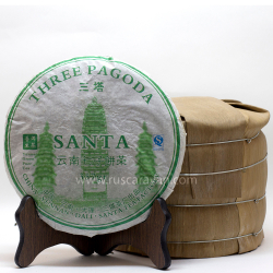 0474/2020 Чай прессованный зеленый Пуэр Шэн "Саньта", ци цзы бин 357 гр