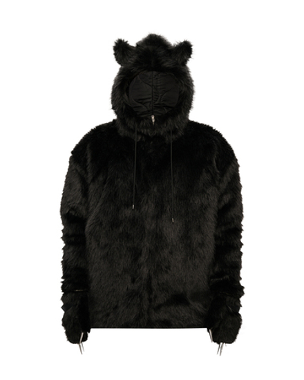 KIDILL КУРТКА ЧЕРНАЯ ИЗ ИСКУСТВЕННОГО МЕХА DEVIL