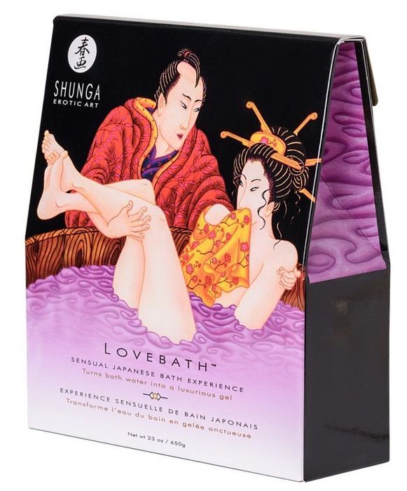 Соль для ванны Lovebath Sensual lotus, превращающая воду в гель - 650 гр.